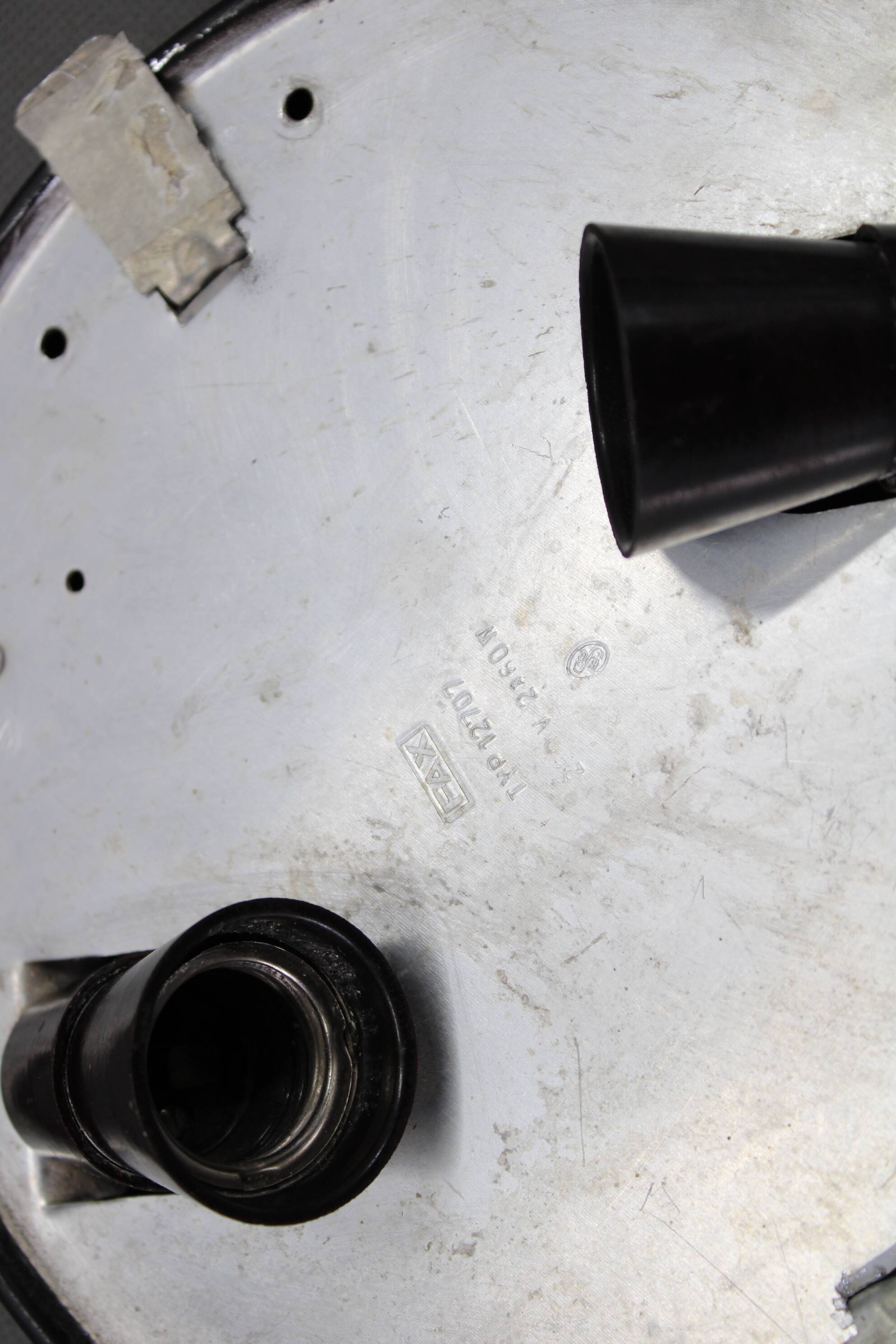 Set of Three Mid-Century Black Flush Mount Lights, 1970s