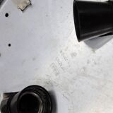 Set of Three Mid-Century Black Flush Mount Lights, 1970s