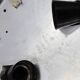 Set of Three Mid-Century Black Flush Mount Lights, 1970s