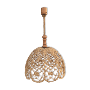 suspension en corde macramé