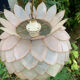 Chandelier, vintage mother-of-pearl lotus pendant 1980