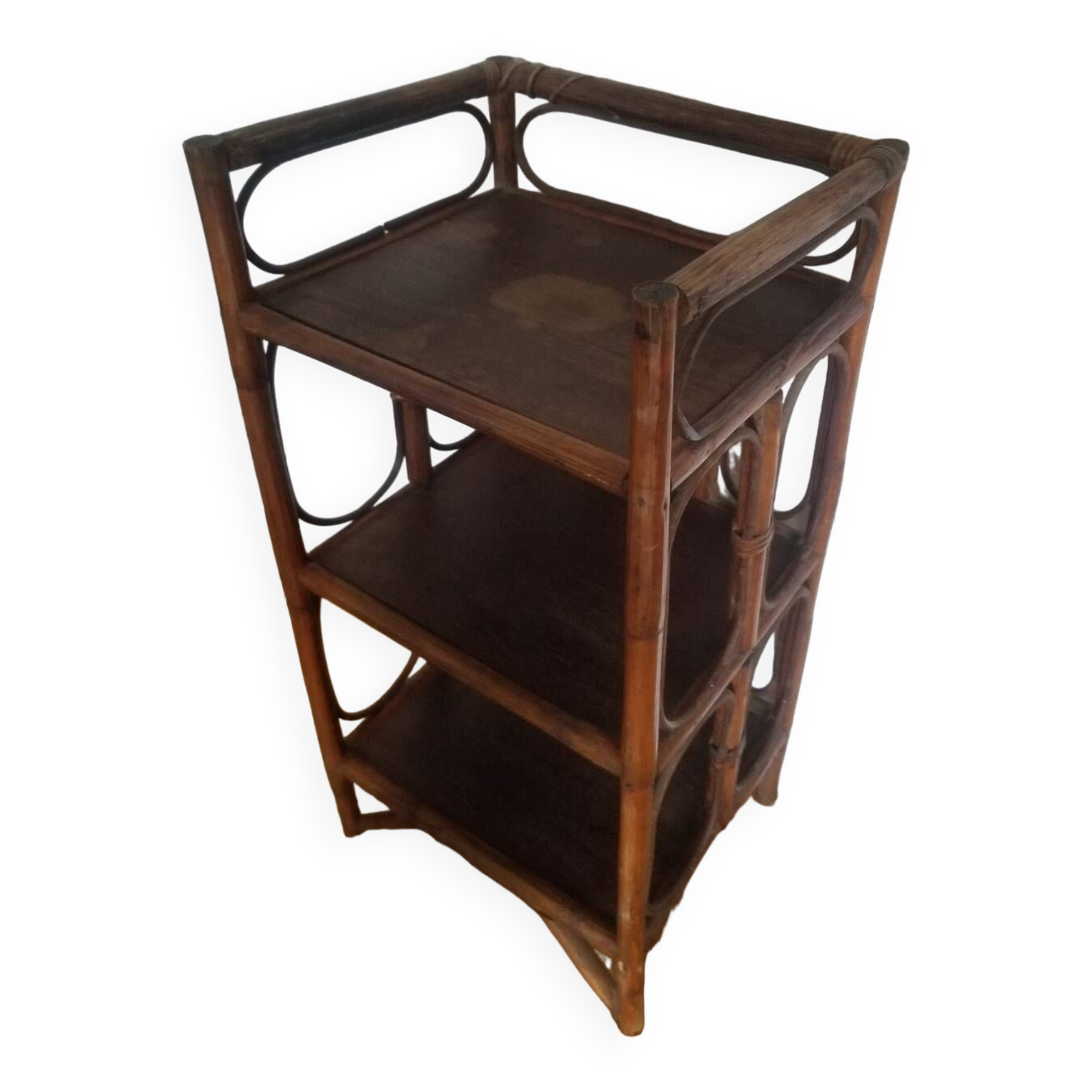 Vintage rattan shelf