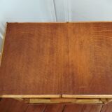 Rattan and vintage bamboo bedside table