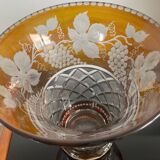 Vintage vase in chiseled bohemian crystal