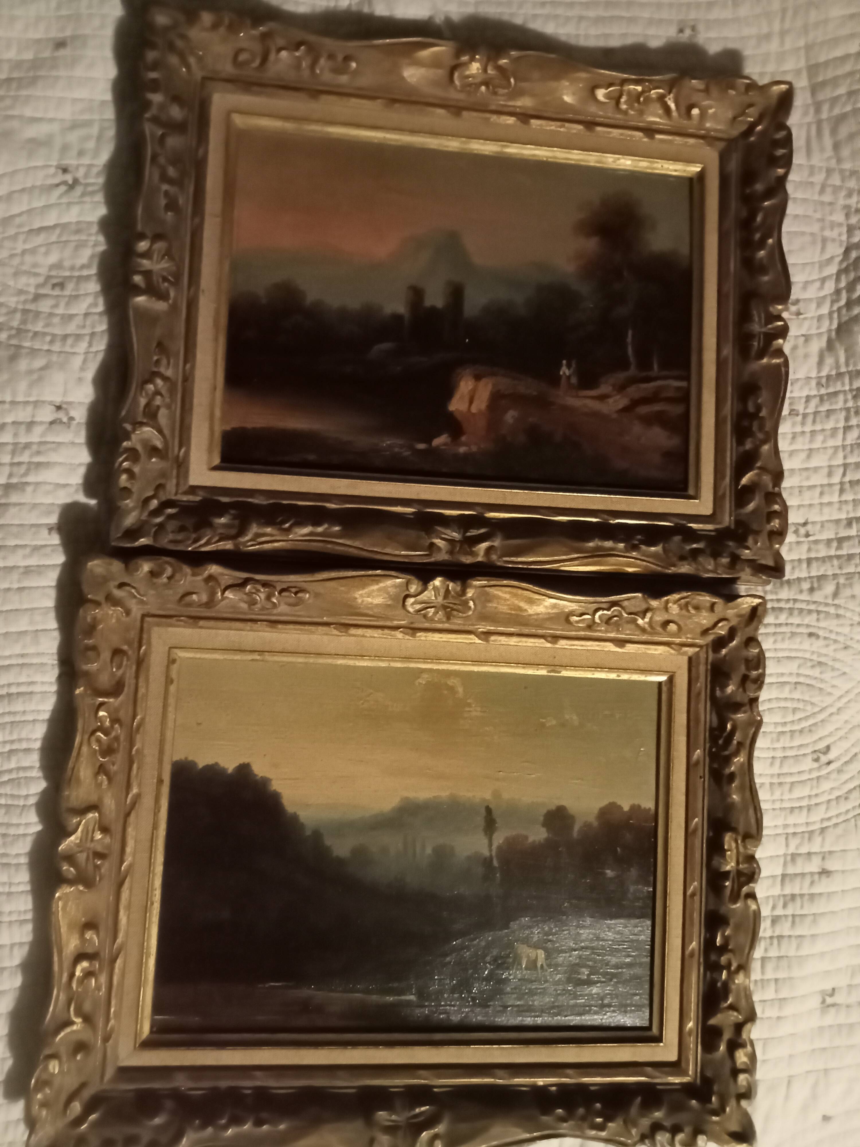 Pair of oil painting on wood