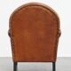 Vintage Sheepskin Leather Art Deco Style Design Armchair
