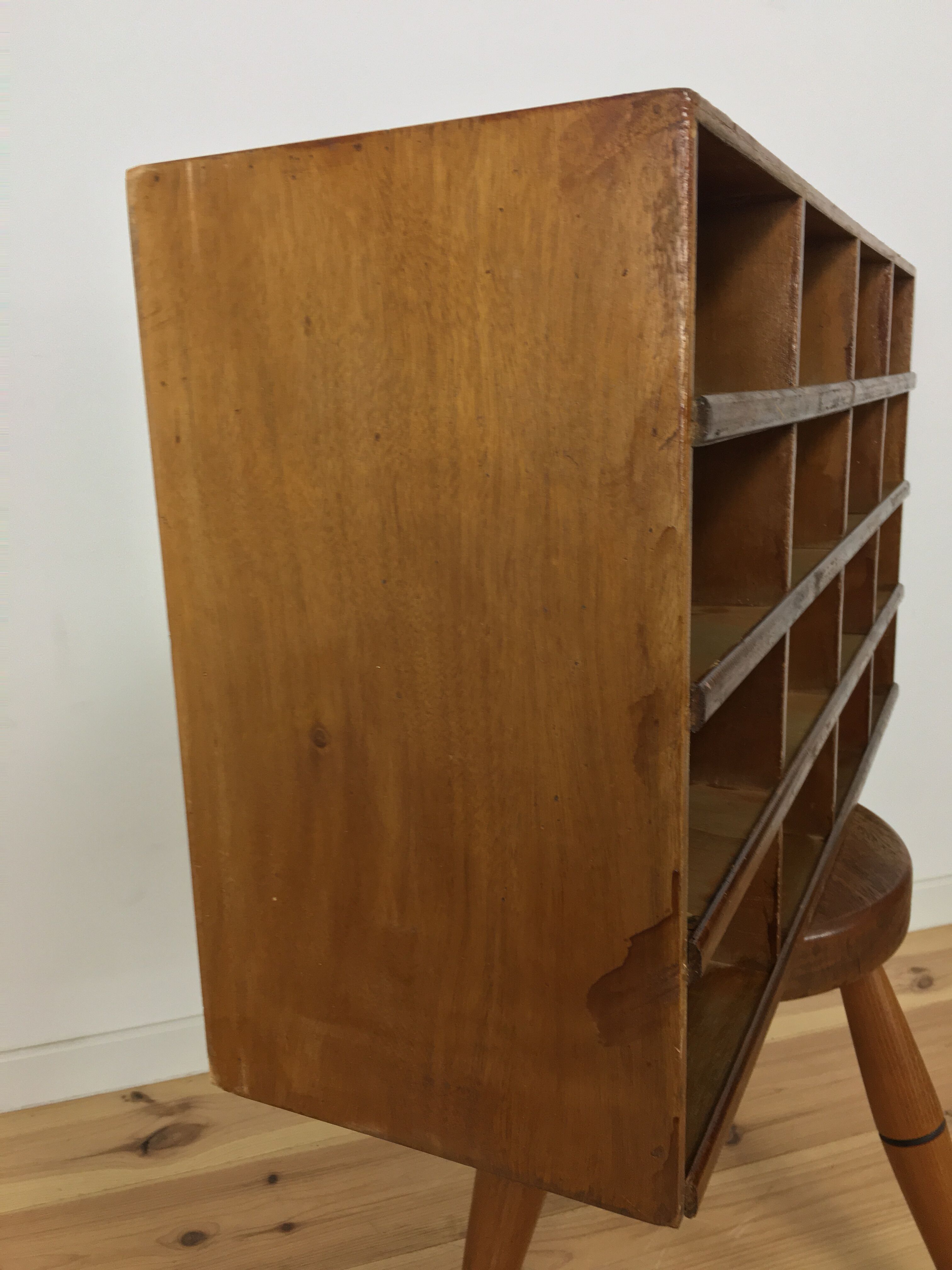 Wooden postal sorting locker