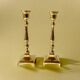 Pair of antique brass candlesticks