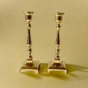 Pair of antique brass candlesticks