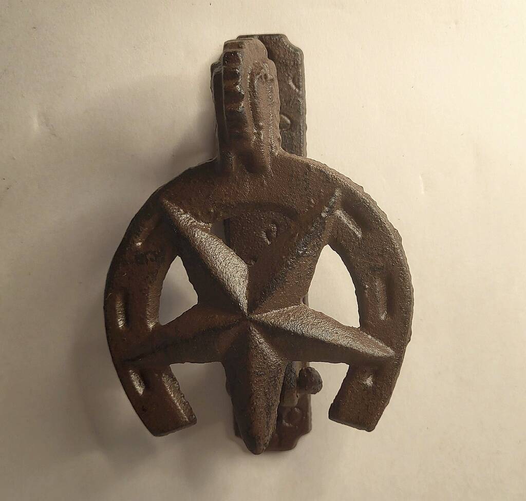 Vintage Cast Iron Door Knocker Horseshoe Shaped