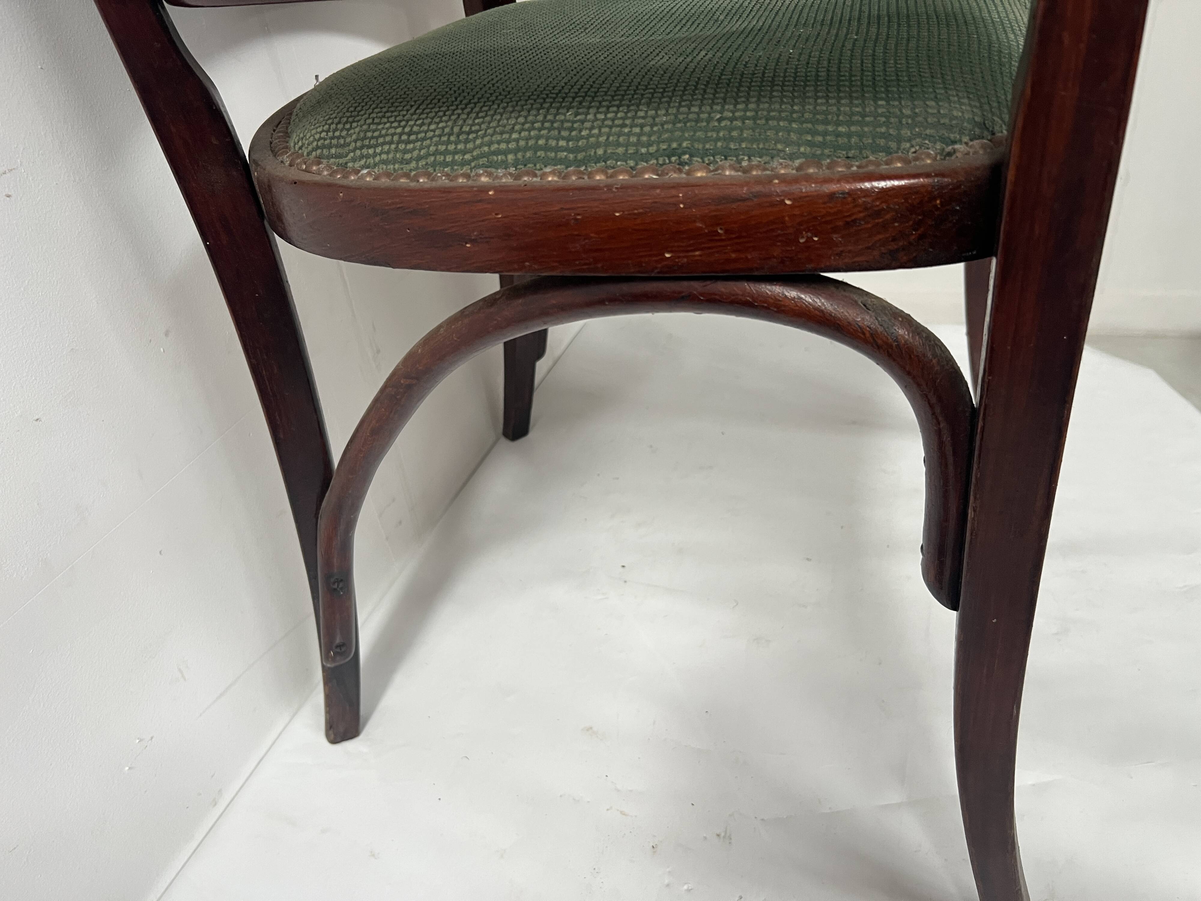 Art deco armchair in courbet wood "maison thonet" 20th century
