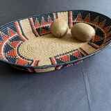 Woven ethnic basket, 60s