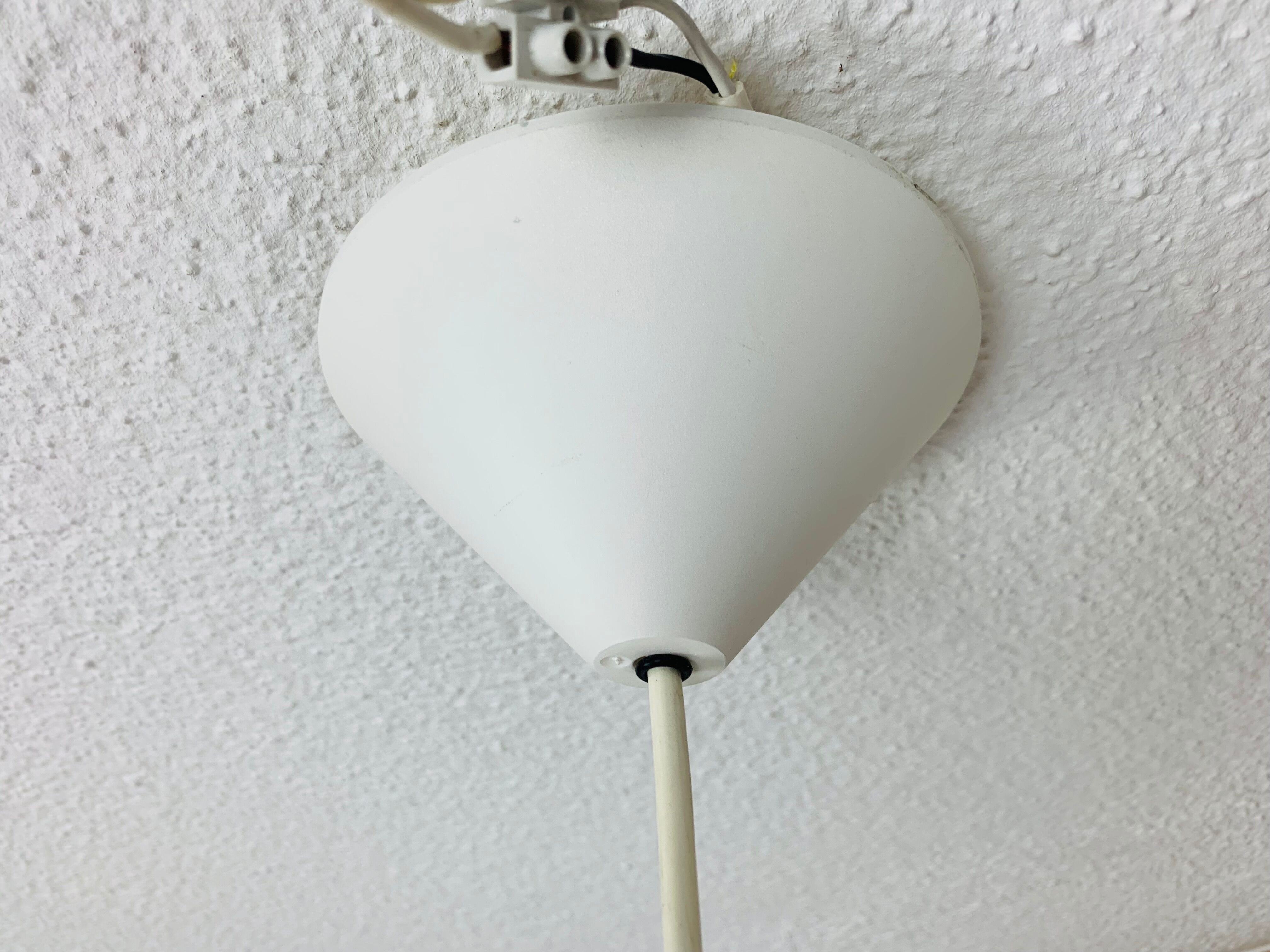 Opaline and brass suspension Scandinavian style 60s