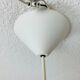 Opaline and brass suspension Scandinavian style 60s
