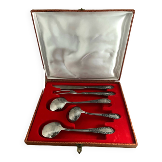 Case/box for 5 Amefa stainless steel serving cutlery