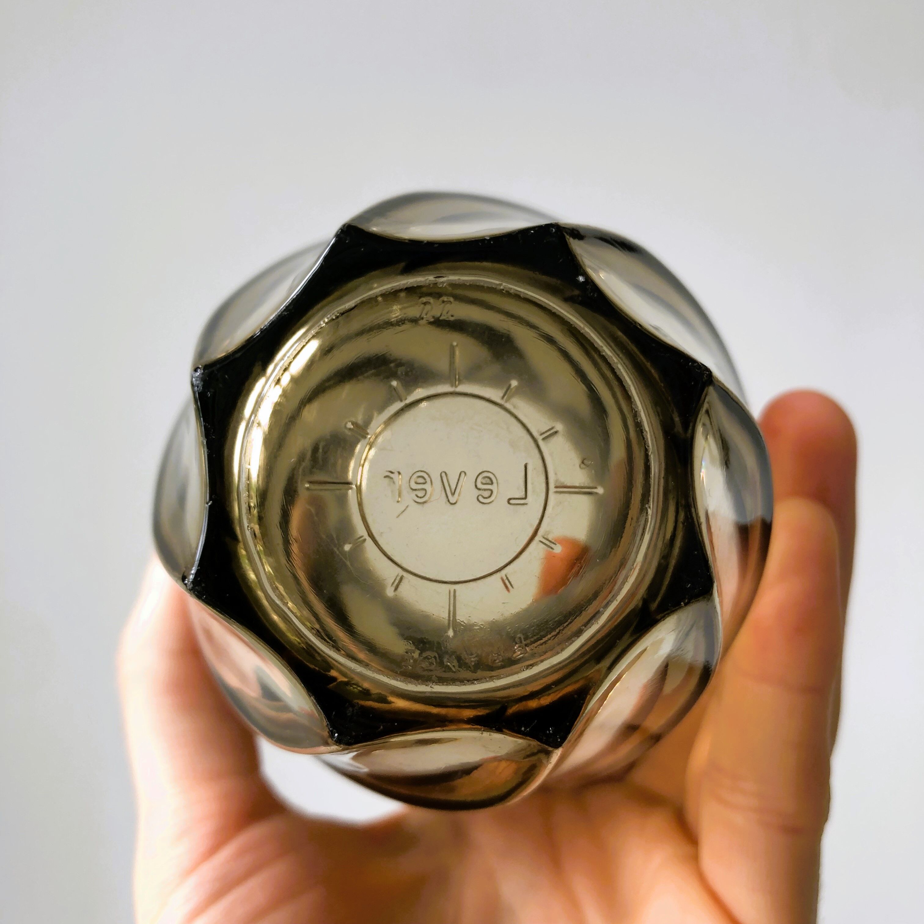 Smoked tourbillon vase glassware Luminarc d'Arques