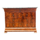 Louois Philippe chest of drawers with double ogees in mahogany and 19th century veneer