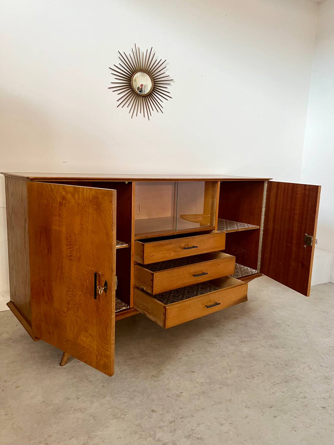 Old oak sideboard from the 50s, reconstruction period