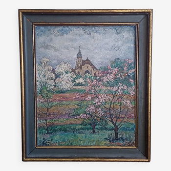 Wilhelm Vilkrist (1887 - 1972) - huile sur toile "les chartreux" - 61 x 50 cm