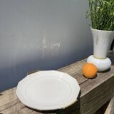 Gold Limoges porcelain cake dish