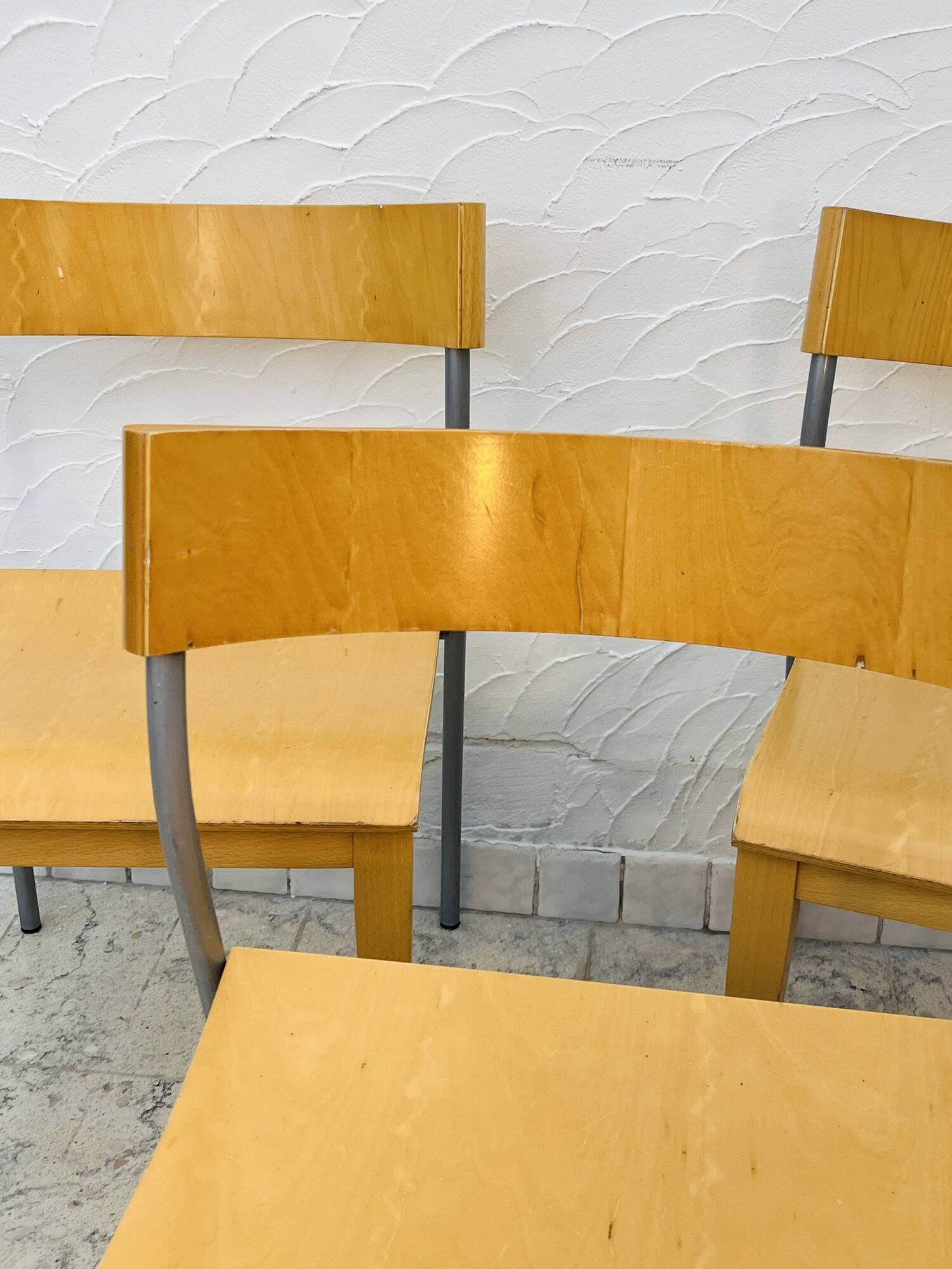 Set of 3 IKEA Nordisk chairs 1999 made in Italy