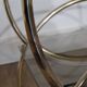 Glass and gold metal rolling trolley 1970