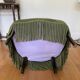 fauteuil chauffeuse crapaud velours vert