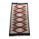 Mid-Century red textile rug - 1940s geometric pattern, 62x119 cm