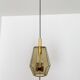 Set of 2 Smoked Glass Pendant Lamps by Glashütte Limburg