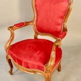 Fauteuil Louis Philippe en noyer XIXème