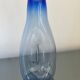 Beautiful Vintage Murano Modern Vase, Blue and Clear Glass, 1970's