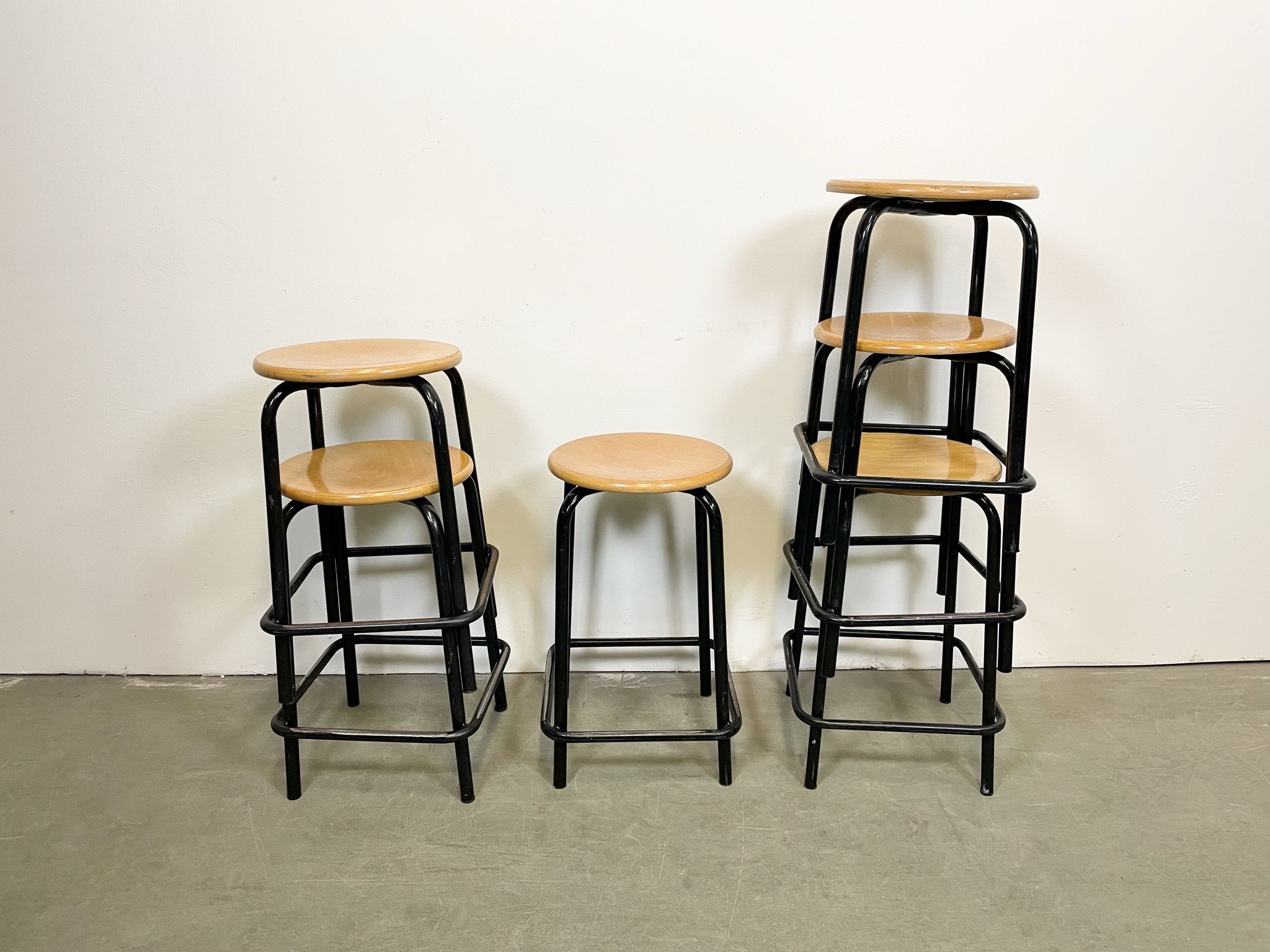 Vintage industrial italian stool, 1970s