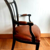 Fauteuil de bureau anglais  cuir 1940