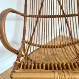Vintage rattan armchair