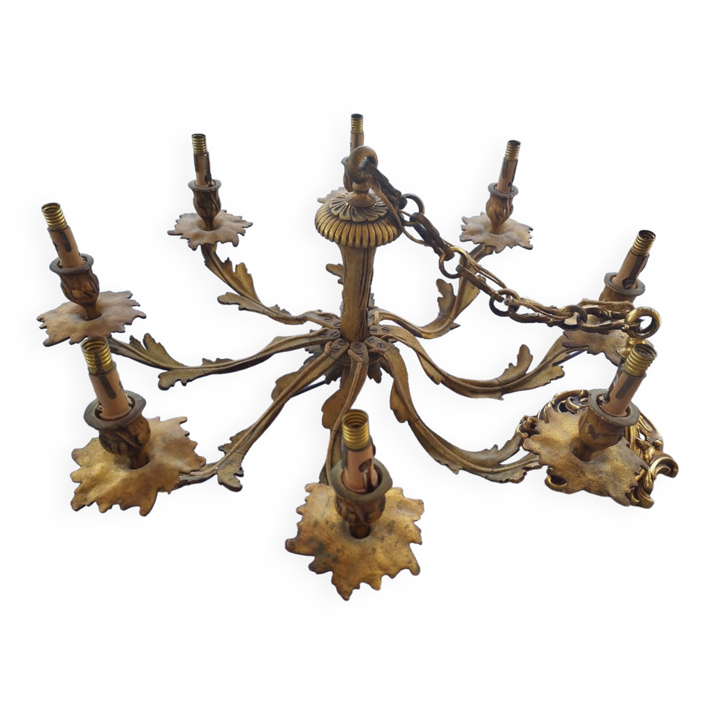 Lustre en bronze doré Selency