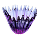 Vase - Grande Coupe en Cristal Violet • Vintage • Cristallerie de Bayel  • 1950