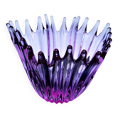 Vase - Grande Coupe en Cristal Violet • Vintage • Cristallerie de Bayel  • 1950