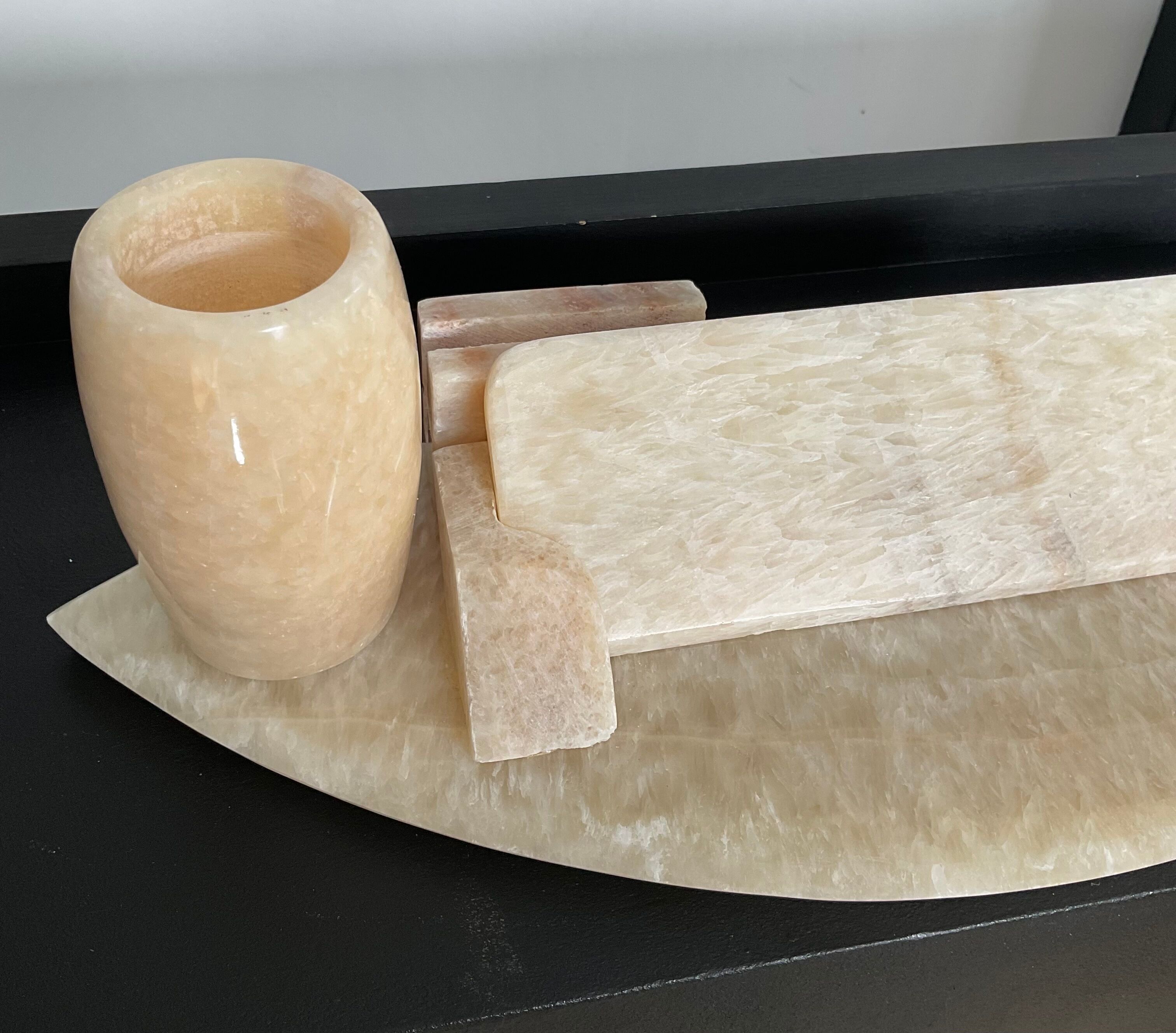 Vintage alabaster office kit 70s