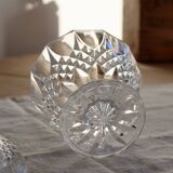 Antique crystal bonbonnière on a pedestal – Cut decoration