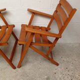 Teak folding chairs