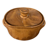 Small enamelled terracotta pot