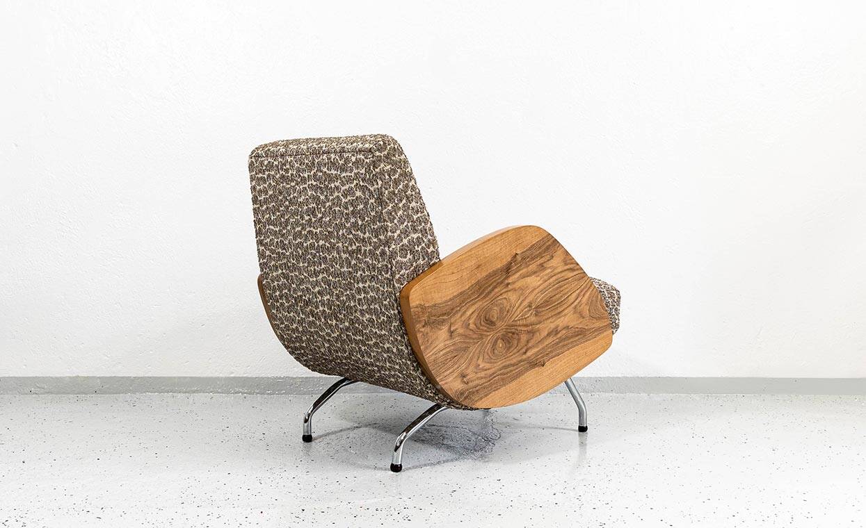 Fauteuil, Modèle "360" par Janusz Rozanski, Pologne, années 1950