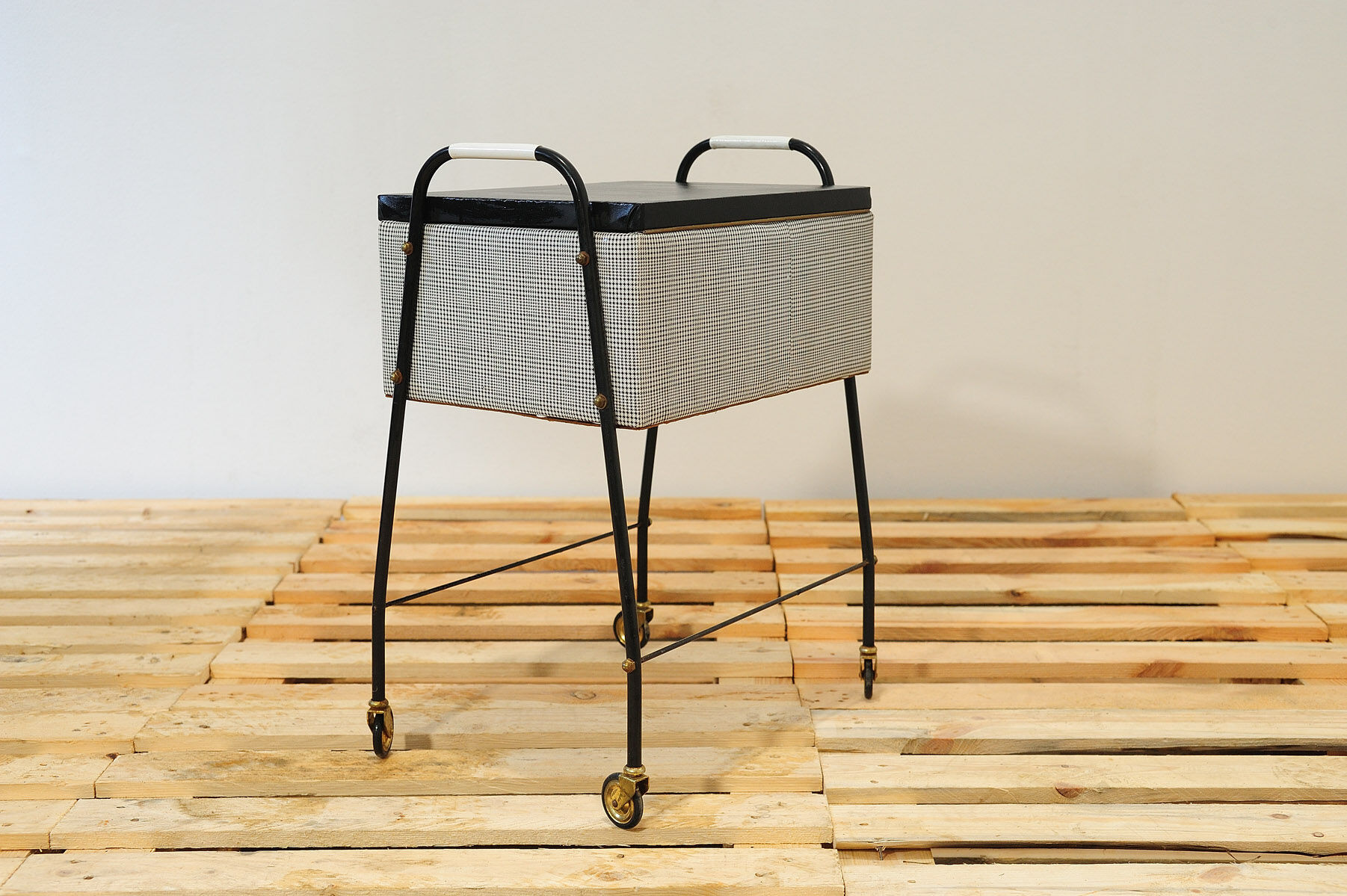German sewing table on Wheels from the 1970s