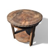 Table d'appoint ancienne en bois sculpté