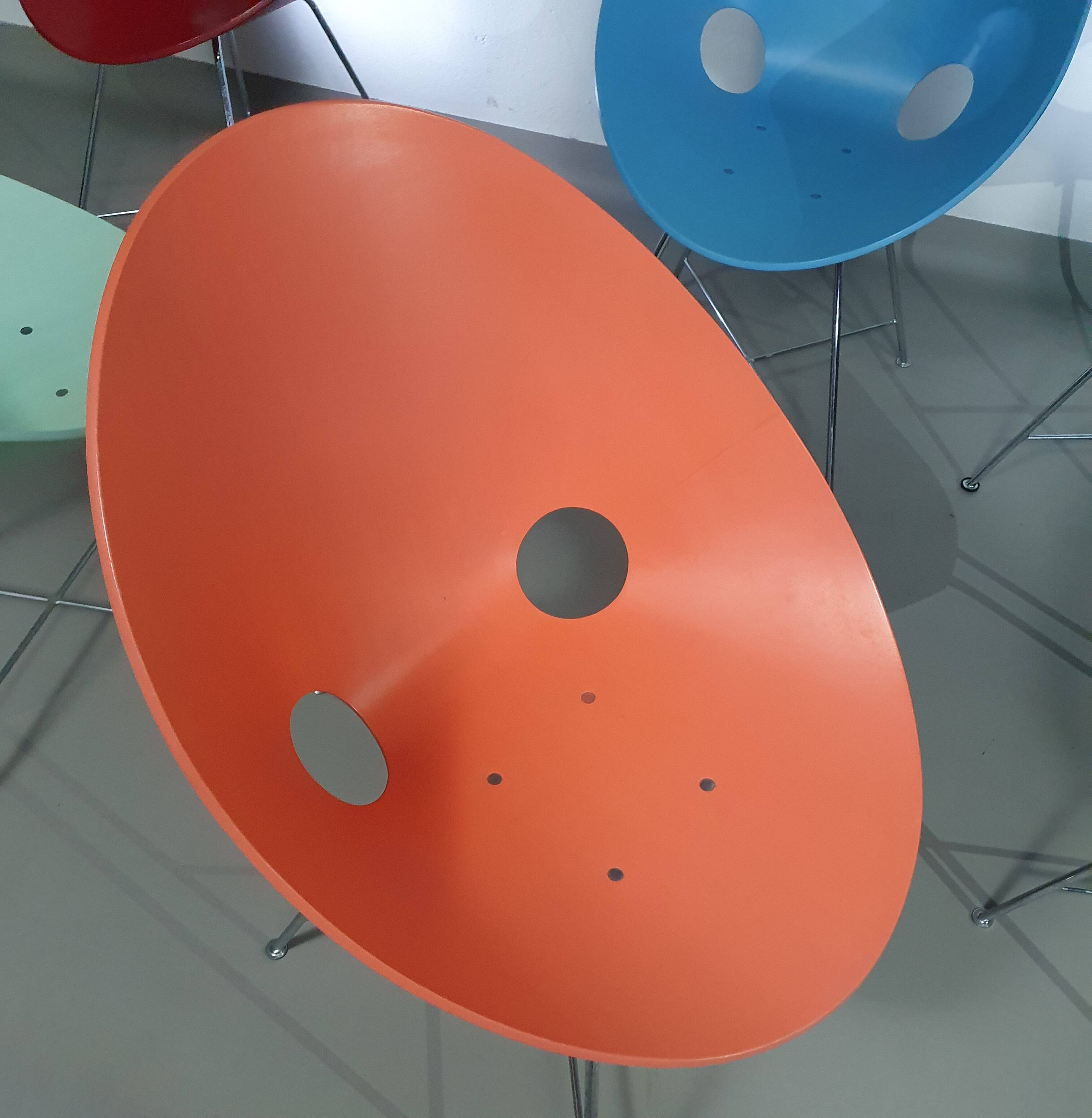 6 ST 664 Shell Chairs, Designed by Eddie Harlis