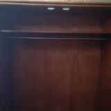 Wardrobe in rattan, caning and velvet