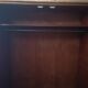 Armoire en rotin, cannage et velours