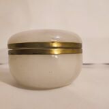 Round alabaster jewelry box