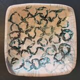 Japanese square dish in Raku