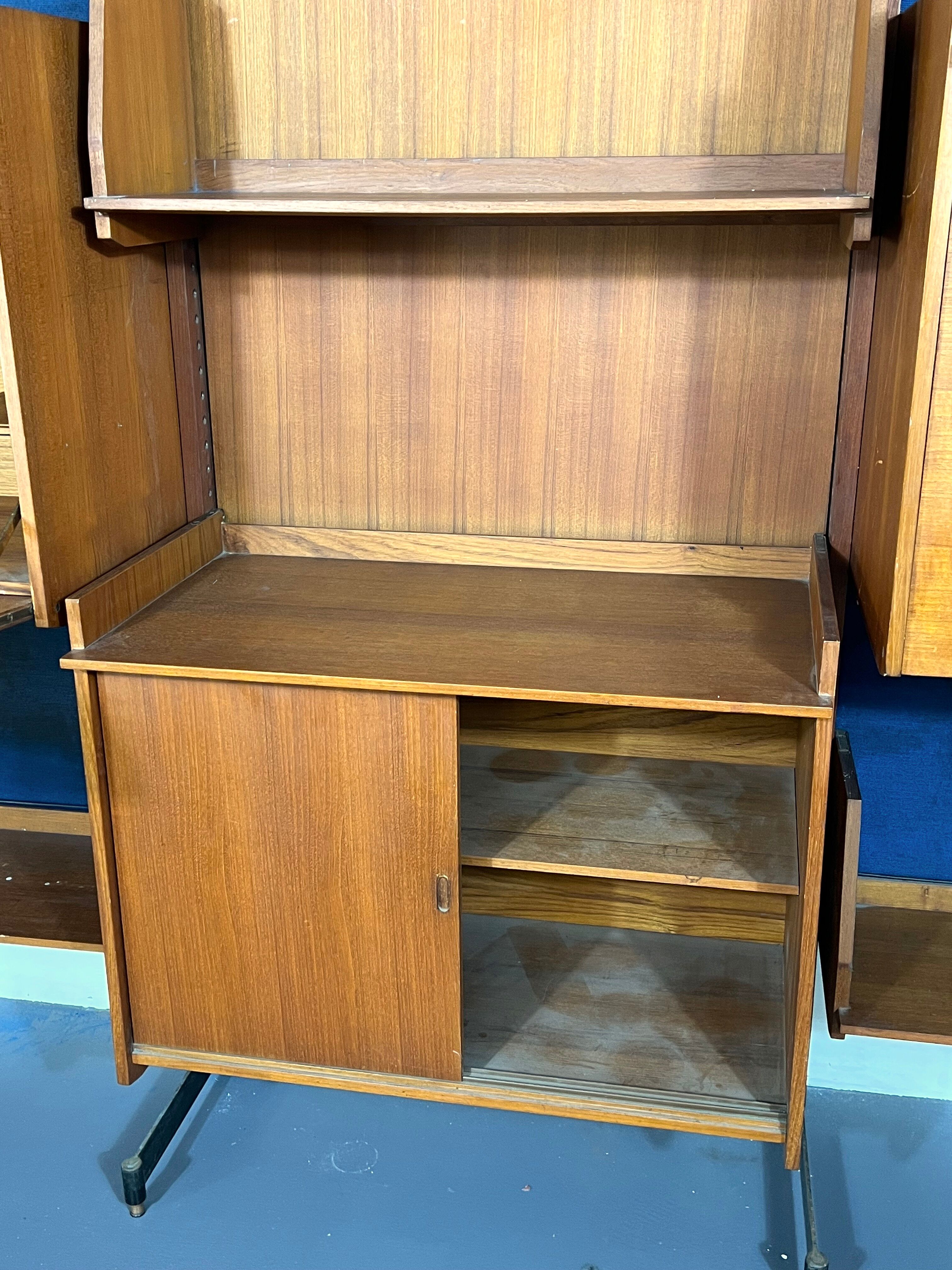 Mid-Century Modern modular wood bookcase from 50s
